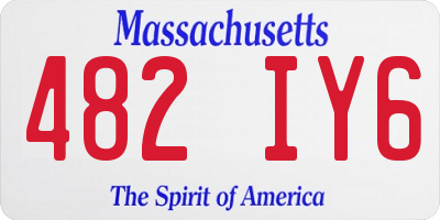 MA license plate 482IY6