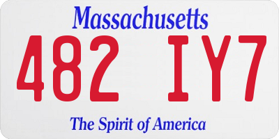 MA license plate 482IY7