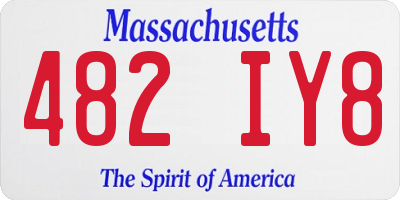 MA license plate 482IY8