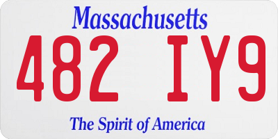 MA license plate 482IY9
