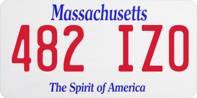 MA license plate 482IZ0
