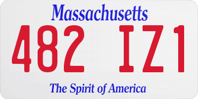 MA license plate 482IZ1