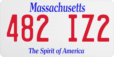 MA license plate 482IZ2