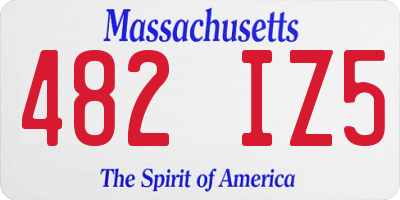 MA license plate 482IZ5