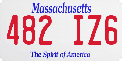 MA license plate 482IZ6