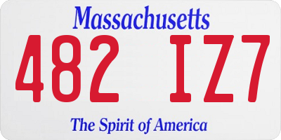 MA license plate 482IZ7