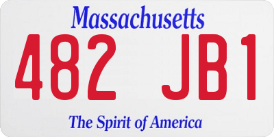 MA license plate 482JB1