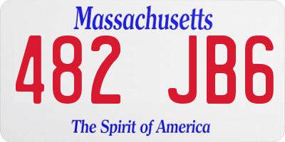 MA license plate 482JB6