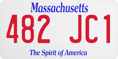 MA license plate 482JC1