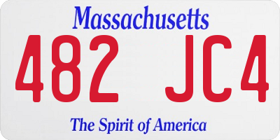 MA license plate 482JC4