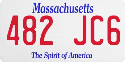 MA license plate 482JC6