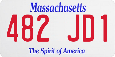 MA license plate 482JD1