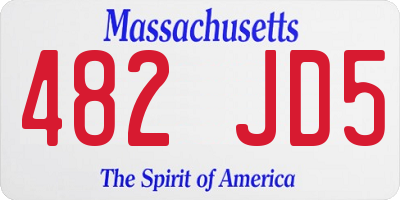 MA license plate 482JD5