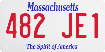 MA license plate 482JE1