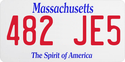 MA license plate 482JE5