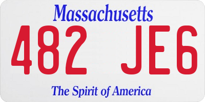 MA license plate 482JE6