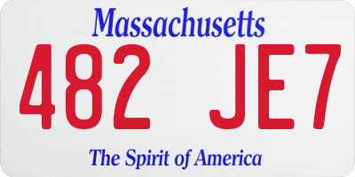 MA license plate 482JE7