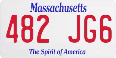 MA license plate 482JG6