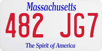MA license plate 482JG7