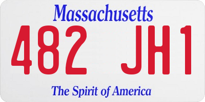 MA license plate 482JH1