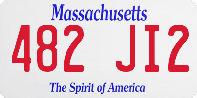 MA license plate 482JI2
