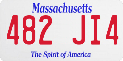 MA license plate 482JI4