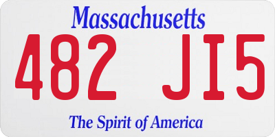 MA license plate 482JI5