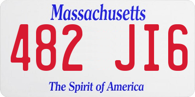 MA license plate 482JI6