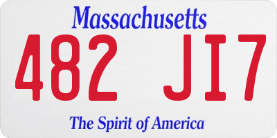 MA license plate 482JI7