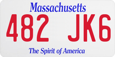 MA license plate 482JK6