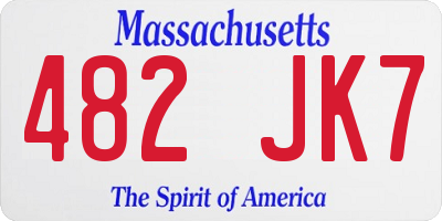 MA license plate 482JK7