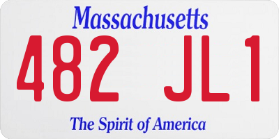 MA license plate 482JL1