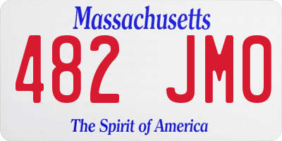 MA license plate 482JM0