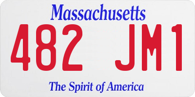 MA license plate 482JM1