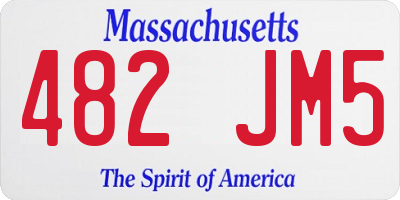 MA license plate 482JM5
