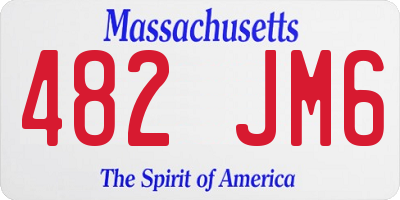 MA license plate 482JM6