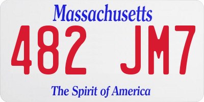 MA license plate 482JM7
