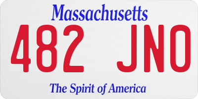 MA license plate 482JN0