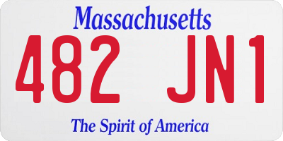 MA license plate 482JN1