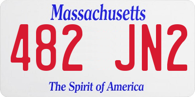MA license plate 482JN2