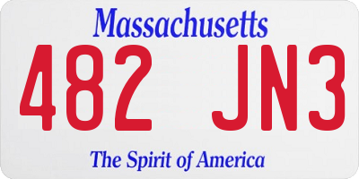 MA license plate 482JN3