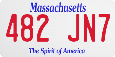 MA license plate 482JN7