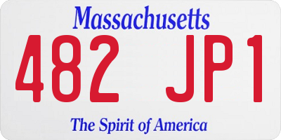 MA license plate 482JP1