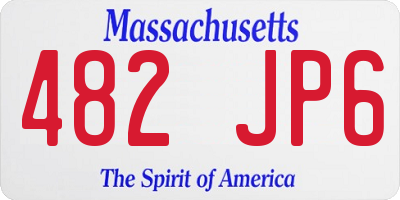 MA license plate 482JP6