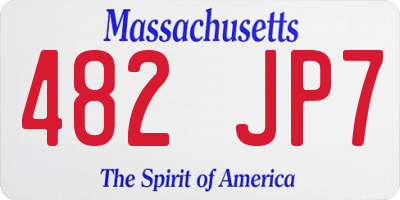 MA license plate 482JP7