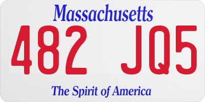 MA license plate 482JQ5