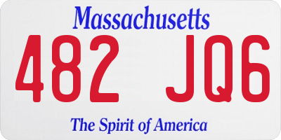 MA license plate 482JQ6