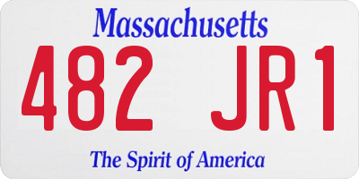 MA license plate 482JR1