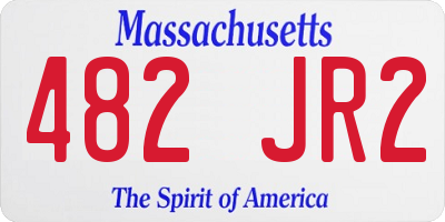 MA license plate 482JR2