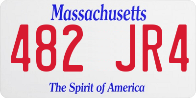 MA license plate 482JR4